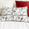 Line Drawn Face Imprinted Cushion