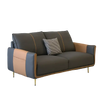 Metilda - Classy Black and Brown Leather Sofa Set