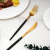 Black gold cutlery