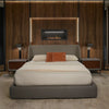 Saga - King & Queen Size Wood & Genuine Leather Bed
