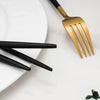 Black gold cutlery