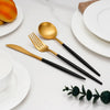 Black gold cutlery
