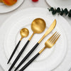 Black gold cutlery