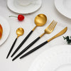 Black gold cutlery