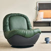 Luxury revolving armchair in a contemporary living room setup