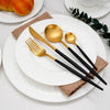 Black gold cutlery