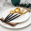 Black gold cutlery