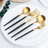 Black & gold cutlery