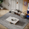 Amorist - Oval Shaped Tv Stand With Storage