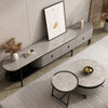 Cafun - Rectangle Round Edged Short TV Stand with Storage