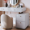 Solustrance- Elegant Dressing Table, Mirror & Leather Stool