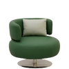 Laurette Rich Green Leather Individual Sofa