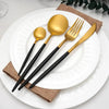 Black gold cutlery