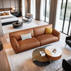 Edith - Cozy Leather Sofa Couch