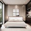 Okayama - King Size Wood & Fabric Bed