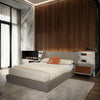 Saga - King & Queen Size Wood & Genuine Leather Bed