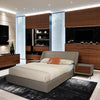 Saga - King & Queen Size Wood & Genuine Leather Bed