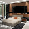 Saga - King & Queen Size Wood & Genuine Leather Bed