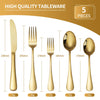 Gold cutlery glossy