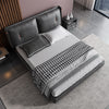 Ukiyo- Luxury King/Queen Size Wood-Leather Bed With Table