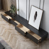 Antheia - Elegant Rectangle Black Color Tv Cabinet With Storage