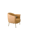 كرسي جلدي مهيب مع مسند للذراعين