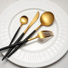 Black gold cutlery