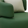 Laurette Rich Green Leather Individual Sofa