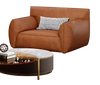 Edith - Cozy Leather Sofa Couch