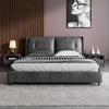 Ukiyo- Luxury King/Queen Size Wood-Leather Bed With Table