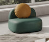 Ophelia - Modern Curved Leather Armless Sofa Set