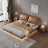 Zephyr- Luxury King-Queen Size Wood-Leather Bed & Table