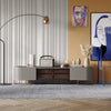 Amorist - Oval Shaped Tv Stand With Storage