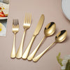 Gold cutlery glossy