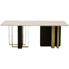 Gamagori - Marble Dining Table with Gold Finish