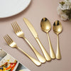 Gold cutlery glossy