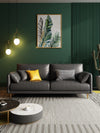 Solice - Black Leather Sofa