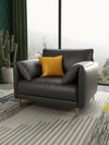 Solice - Black Leather Sofa