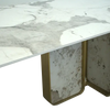 Hekinan - Sintered Stone Dining Table with Gold Finish