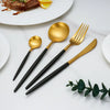 Black gold cutlery