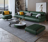 Laurette Rich Green Leather Individual Sofa