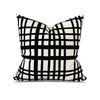 Black and White Velvet Pillow Cover