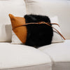 Italian Style Light Luxury Faux Leather Patchwork Cushion Cover