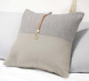 Cover For Backrest Cushion With Splicing Leather Grey