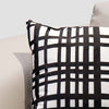 Black and White Square Patterned Pillow Cover