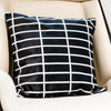 Black & White Plaid Patterned Cushion