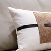 Leather Touched White Sofa Cushion