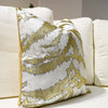 Gold and White Textured Cushion