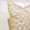 Golden Circle Patterned Sofa Cushion