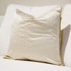 Trendy Gold & Off-White Square Cushion Cover- Off White